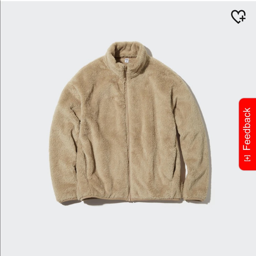 Fluffy yarn fleece full zip jacket